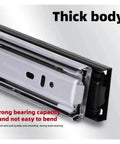 Professional Heavy Duty Bottom Mounted Drawer Slides Crafted From Cold Rolled Steel featuring a thick body for enhanced load-bearing capacity.