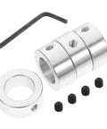 Solid Steel Locking Ring Kit With Hex Spanner For Secure Shaft Collar In Industrial Machinery Drive Shafts Easy Install Stable Fit Compatible With Various Sizes Gear Stays Locked Down Tight No Fretting Needed Just Rock Your Rig Daily Fo Sho. silver locking ring kit with hex key, set screw collar and shaft spacer
