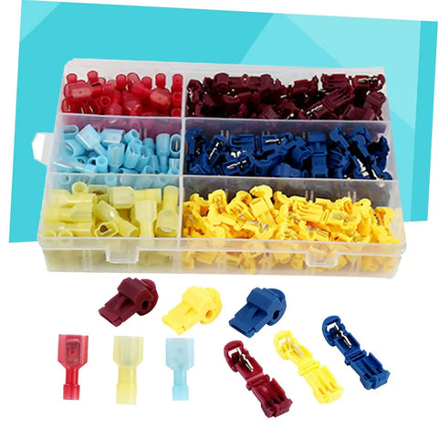 Solid 200 Pc Heat Shrink Wire Crimp Connectors Weather Pack Terminals With Insulated Speaker Box And Auto Wire Tap Kit For Heavy Duty Electrical Work That Is Totally Reliable multicolor connectors in organizer case