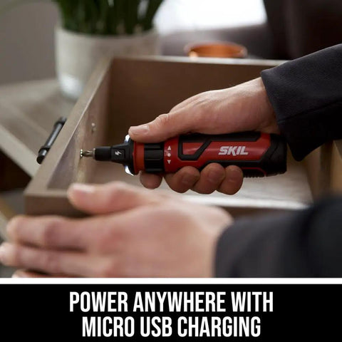 Using 4V Cordless Screwdriver With Circuit Sensor Technology The Go To Tool For Everyday Fixes Includes 45 Piece Bit Set
