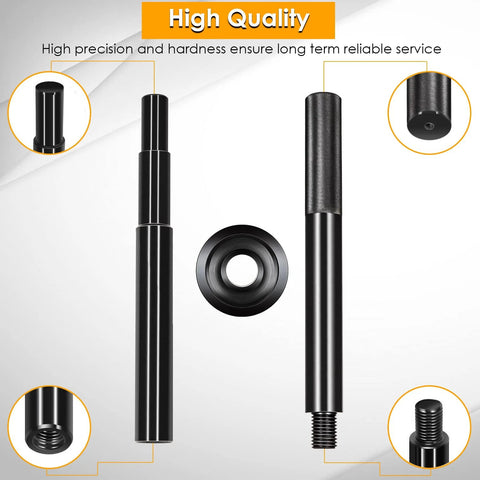 Gimbal bearing alignment and install kit, 3-pack; three black metal alignment rods with threaded ends and knurled grip, center ring included.
