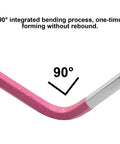 2Mm Ball End Hex Keys Set With Long Arm L Shaped Allen Wrenches in S2 steel, close-up on pink tool bend at 90 degree angle