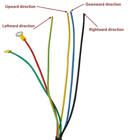 Wiring setup showing color-coded wires for Dinenovate 24V Double Acting Hydraulic Power Unit 2200W Mini Pack connections.