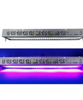 Sick Power 8000W Led Uv Curing Lamp For Resin 3D Printing Craft Exposure System, metallic design, emitting UV light, two angle view.