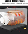 Close view of 1600 Watt Automatic Coffee Bean Roaster With Smart Auto Flip And Precise Heat Regulation showing double heating plates.