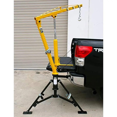 Heavy Duty Hydraulic Floor Jack Featuring Three Adjustable Boom Arms And A Rock Solid Swivel Base for portable lifting.