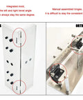 Comparison of Beast Knife Sharpening Jig for Belt Grinder and Belt Sander with adjustable integrated mold and manual hinges.
