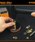 Using 36 Piece Steel Metal Stamping Tool Set With Number And Letter Punches One Eighth Inch Three Millimeter Alloy Steel HRC 58 62