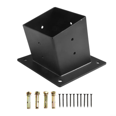Steel Slanted Roof Pergola Complete Bracket Set With Wall Mounts And Screws For 4x4 Wood Posts Fits Porch Gazebo Yard Garden Outdoor Structures Weather Resistant And Ready To Install