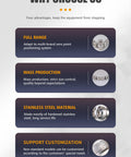 Overview of advantages for Five Piece Rock Solid Zero Point Pull Stud Kit For CNC Workholding And Mill Alignments in stainless steel.