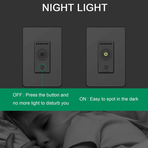 4 Pack Smart Dimmer Switch With Trailing Edge LED Dimming, Voice Control Across Alexa And Google Home, night light display