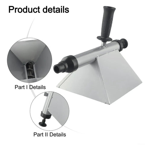 Heavy Duty Mortar Sprayer Electric Drill Attachment For Stucco Plastering Concrete showing detailed view of nozzle and base design.