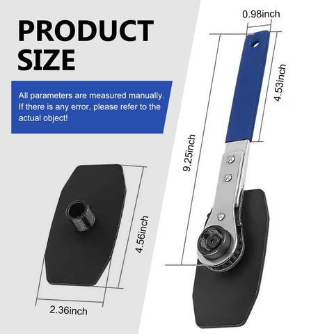 Brake Caliper Compression Tool With Rotating Ratchet 4 In 1 Caliper Press And Wrench Pro Grade Anti Slip Handle Blue Finish