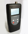 FM-100V5 Portable Flow Meter for Open Channel Water 0.01 to 5.00 Meters Per Second, handheld black device with display and buttons
