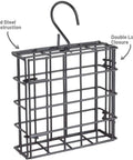 Single Cake Suet Cage Bird Feeder For Clinging Birds Holds One Suet Cake Or Small Seed Cakes Black Durable Cage Feeder
