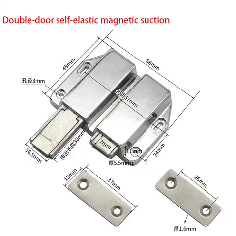Dimensions of Magnetic Push Latch Catch With Push To Open Design Easy Install No Fuss Door Release Model Xk824