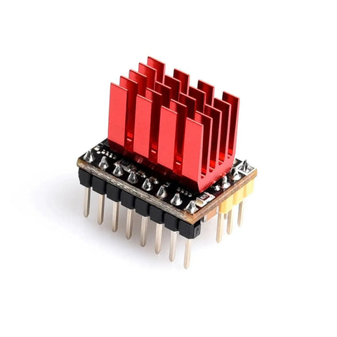 Beefed Up Stepper Driver Kit For 3D Printers, TMC5160T Pro V1.0 2 Pack, close-up view of red heatsink component