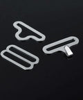 50 Sets Adjustable Bow Tie Hardware Clip Kit With Metal Cravat Clips, Hooks And Sliders In Silver on black background