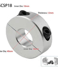 Heavy Duty Aluminum Alloy Split Shaft Collar Limit Ring 6-20mm Screw For Drive Shafts Gearbox Motors Tough Anodized Finish Guarantees Long Life Pro Grip Strength Handles Loads Without Slipping During Mechanical Operation Or Project Build, 18mm