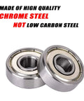 Two 684ZZ small deep groove ball bearings, 4x9x4 mm, double shielded, pre-lubricated, steel