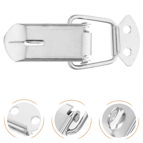 Spring Loaded Toggle Latch Catch Stainless Steel Lockable Clip For Toolboxes And Suitcases Heavy Duty Metal Fastener With Padlock Hole