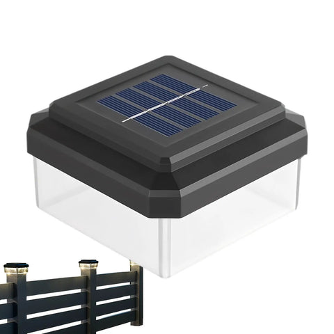 Weather Proof Fence Post Solar Lights For Backyard And Driveway Lines Durable outdoor solar lamp with solar panel for easy installation.