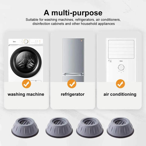 Heavy Duty Washing Machine Vibration Pads 4 Pack With Tire Grade Rubber And Honeycomb Grip for various appliances