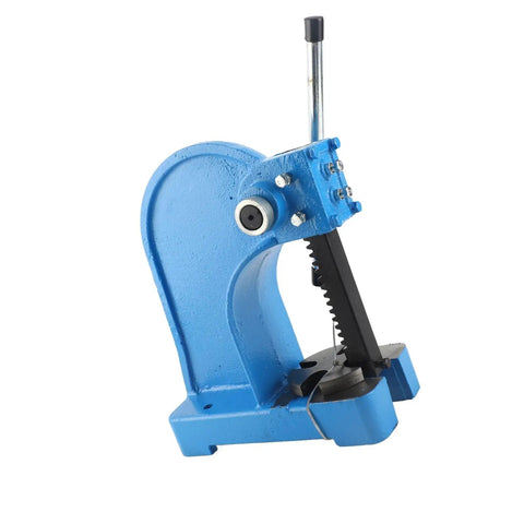 Built Tough One Ton Manual Desktop Arbor Press Crafted From Solid Carbon Steel Offers Four Pre Drilled Mounting Holes Perfect For Straight Up Riveting Quick Hole Punching And Hassle Free Bearing Work