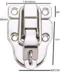 Rugged Metal Duckbill Box Latch Toggle Lock With Padlock Hole For Wooden Boxes And Tool Chests Silver Finish Anti Rust