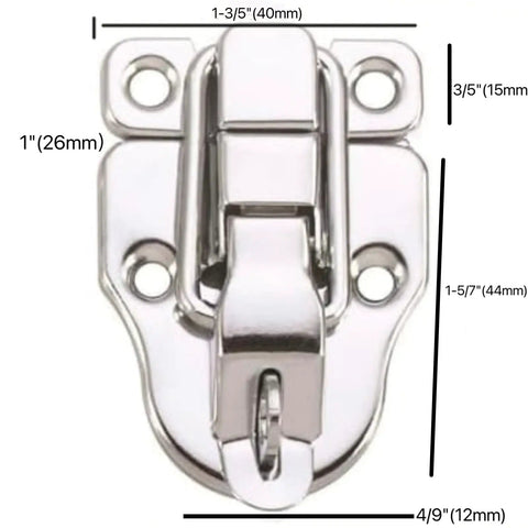 Rugged Metal Duckbill Box Latch Toggle Lock With Padlock Hole For Wooden Boxes And Tool Chests Silver Finish Anti Rust