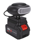 Quick Warm Up Battery Operated Compact Warmer With Anti Tip Safety For Cars Homes Outdoors Dual Rechargeable Lithium Cells Fast Windscreen Defroster.