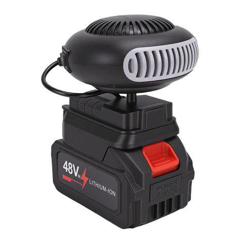 Quick Warm Up Battery Operated Compact Warmer With Anti Tip Safety For Cars Homes Outdoors Dual Rechargeable Lithium Cells Fast Windscreen Defroster.