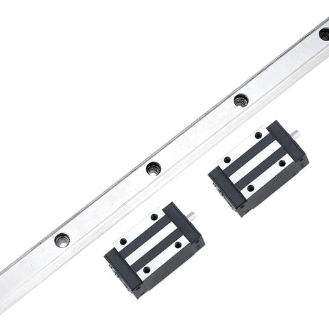 500mm HGR20 Linear Slide Rail With Four HGH20CA Carriages for CNC Machines and DIY Projects, top view showing heavy duty carbon steel