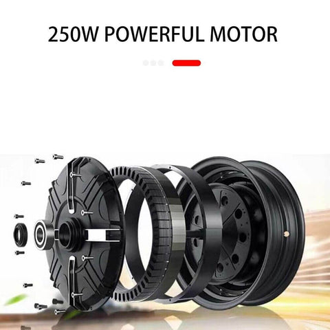 250W motor component of Four Wheel Electric Mobility Scooter for Adults and Seniors, 250W Motor, 24V Battery, 15 Mile Range