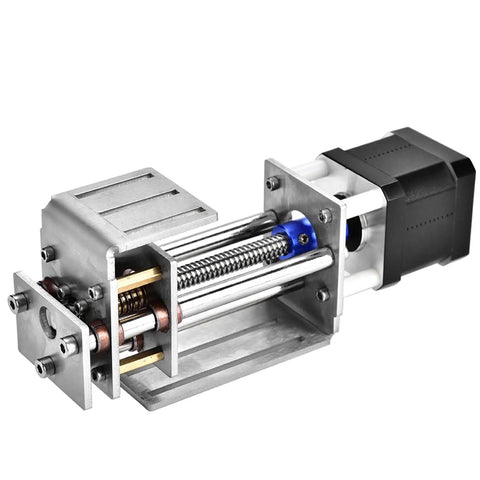 Slick Electric Linear Rail Guide And Z Axis Slide Module with adjustable steel rail and stepper motor for CNC upgrades.
