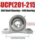 Ready To Roll 304 Stainless Steel Pillow Block Bearing Featuring A Sealed Spherical Insert Built For Straightforward Plate Mounting On Every Industrial Rig.