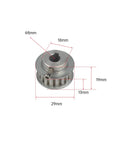 Premium Brushed DC Motor Designed For Mini Lathe Work Hella Tough 600 Watt Powerhouse Runs On 110 Volts Spins At Six Thousand Rpms With Thick Iron Body And Zero Vibration, showing a detailed schematic of a pulley with dimensions