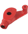 Heavy Duty Steel Manual Pipe Bender For Copper, Galvanized Iron And Wire Tubes, red metal component with threaded end, 13mm hole.