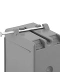 One Gang 18 Cu In Pvc Electrical Junction Box Gray Non Metallic Outlet Block For Switches And Dimmers 10 Pack close-up showing mounting features.