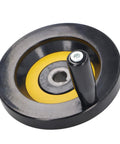 Table Saw Handwheel With Revolving Handle 14mm Center Hole And 125mm Outer Diameter Ergonomic Detachable Handle close-up view