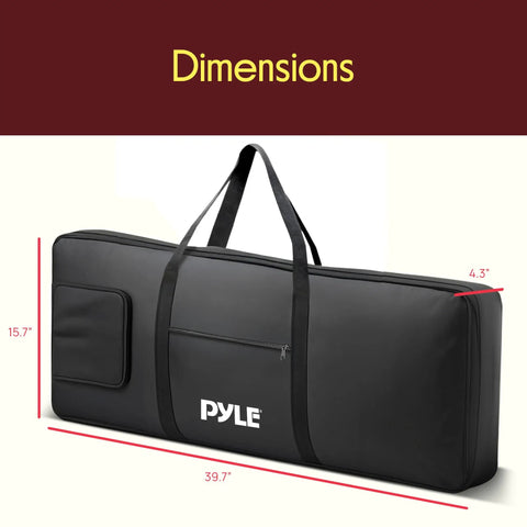 61 Key Keyboard Case Bag For Portable Digital Keyboards Water Resistant Ready To Roll With 420D Polyester Durable Zippers
