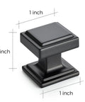 25 Pack Matte Black Square Cabinet Knobs Made From Solid Zinc For Built Tough Rust Resistant Kitchen And Bath Hardware