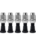 Top Shred 10PCS Heavy Duty 1/2-20 Chrome Wheel Stud Lug Bolt Kit For Front Wheels On Jeep Wrangler JK And Dodge Nitro Made From Cold Forged Grade Steel Perfect Ride Upgrade, five chrome lug bolts