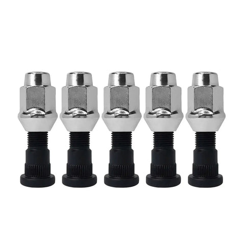 Top Shred 10PCS Heavy Duty 1/2-20 Chrome Wheel Stud Lug Bolt Kit For Front Wheels On Jeep Wrangler JK And Dodge Nitro Made From Cold Forged Grade Steel Perfect Ride Upgrade, five chrome lug bolts