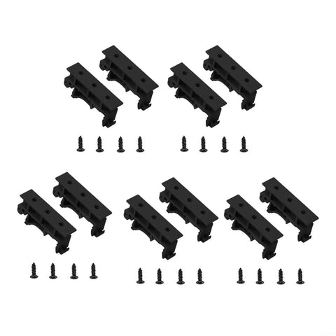Knockout Slick 35mm Din Rail Mount Adapter Kit For Circuit Boards Loaded With Five green C45 plastic brackets and hardware