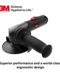 Heavy Hitter Pneumatic Angle Grinder 1.5 HP Air Powered Tool Cuts Like Butter with ergonomic handle for easy use.