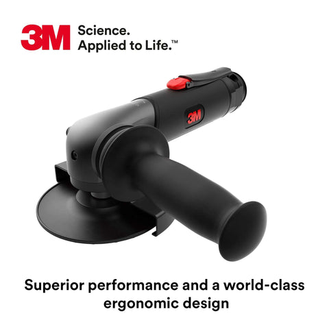 Heavy Hitter Pneumatic Angle Grinder 1.5 HP Air Powered Tool Cuts Like Butter with ergonomic handle for easy use.