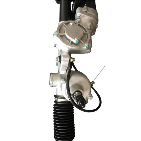 Electric Assist Power Steering Rack And Pinion Built Tough For Slick Handling No Sweat Drop In Install Compatible With Suv Ev Cars And Light Trucks Heavy Duty Steering Gear close-up view with wiring detail.