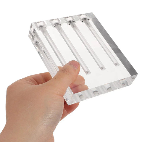 Acrylic Transmission Oil Demonstration Stand With Four Holes engine oil viscosity comparator, clear acrylic, hand-held