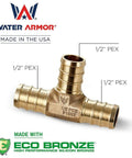 Half Inch PEX Fittings Bundle 220 Pack With 22 Elbows 22 Tees 22 Couplings And 154 Crimp Rings For PEX To PEX Plumbing Connections